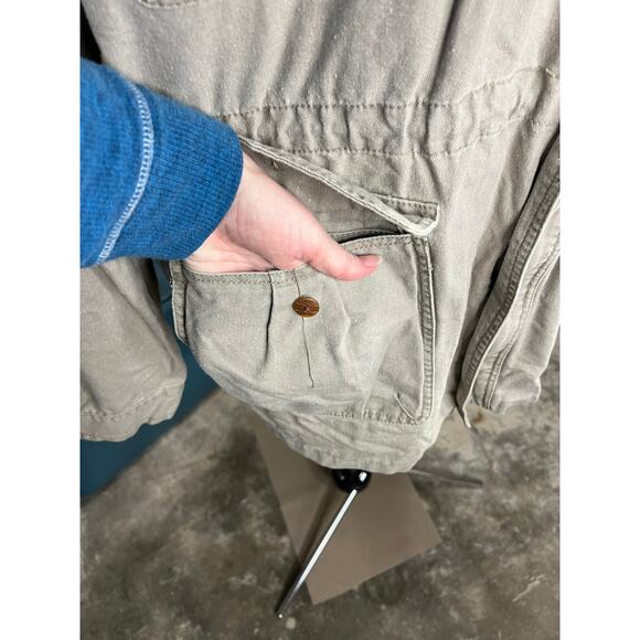 utility jacket vintage safari style khaki - Picture 3 of 8